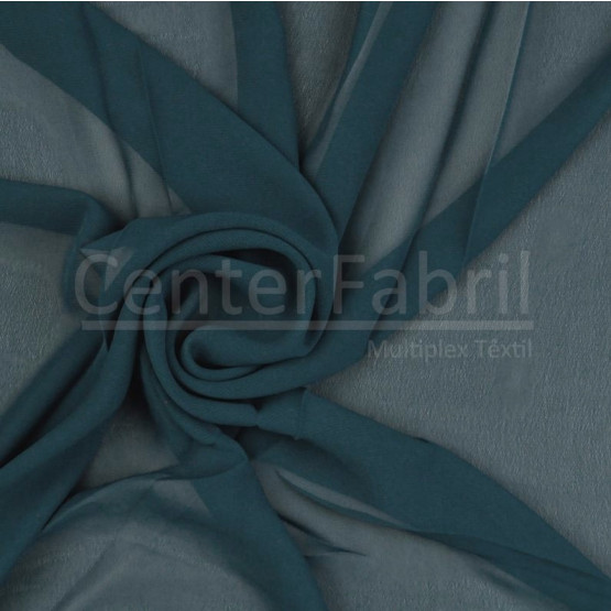 Tecido Chiffon Petróleo Larg 147cm 100% Poliester 82gr/m2- Preço por metro. Conserv1-N/2-2/3-2/4-5/5-3/6-1
