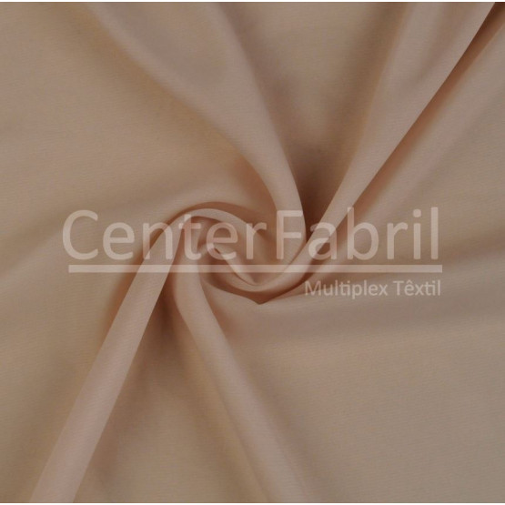 Tecido Chiffon Bege Larg 147cm 100% Poliester 82gr/m2- Preço por metro. Conserv1-N/2-2/3-2/4-5/5-3/6-1