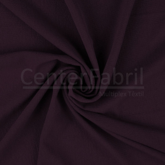Tecido Crepe Bubble Liso Purple/Beringela Larg 145cm 96%Poliester 4%Elastano 122gr/m2. Conserv 1-M/2-2/3-2/5-3/6-2/6-3