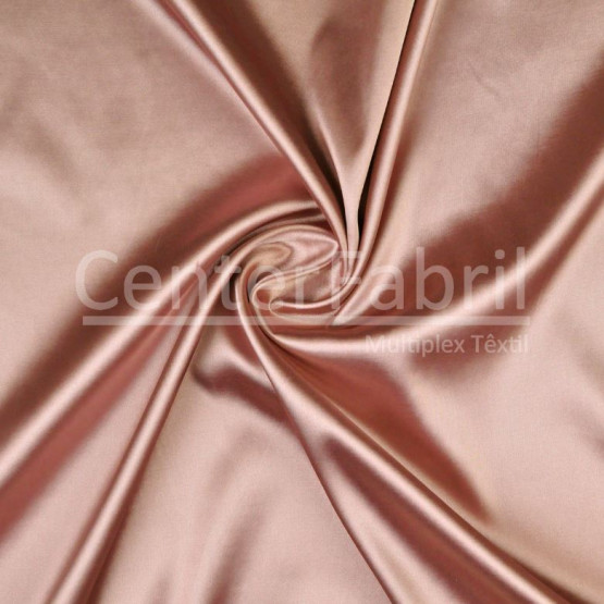 Tecido Cetim Charmeuse c/elastano Liso Rosê Larg147cm 97%Poliester.3%Elastano. Conserv1-J/2-2/3-3/4-5/5-3/6-1