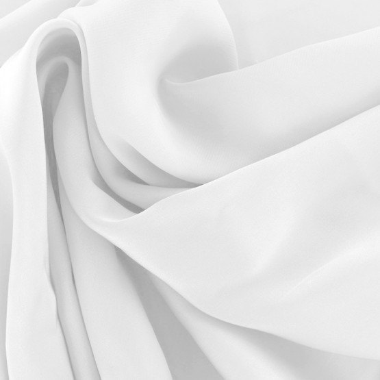 Tecido Chiffon Acetinado Branco Larg 145cm 100%Poliester