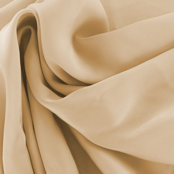 Tecido Chiffon Acetinado Bege Perola Larg 145cm 100%Poliester