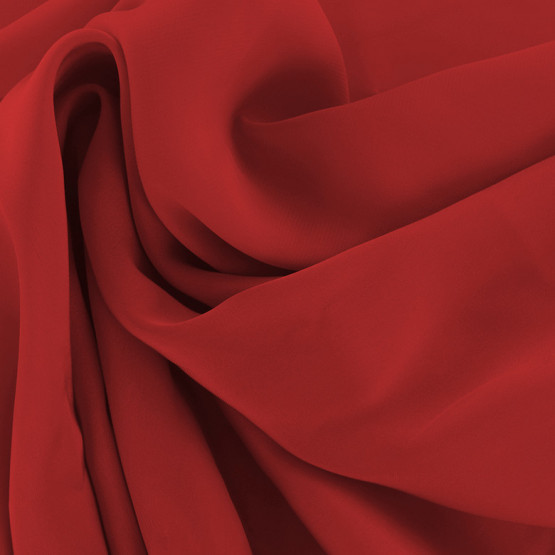 Tecido Chiffon Acetinado Vermelho Ferrari Larg 145cm 