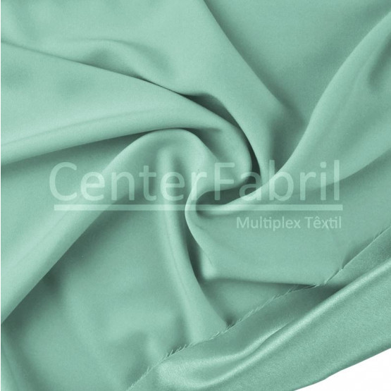 Tecido Crepe Pascally Verde Água Larg 150cm 100%Poliester 220gr/m2.Conserv1-N/2-2/3-2/5-3/6-1