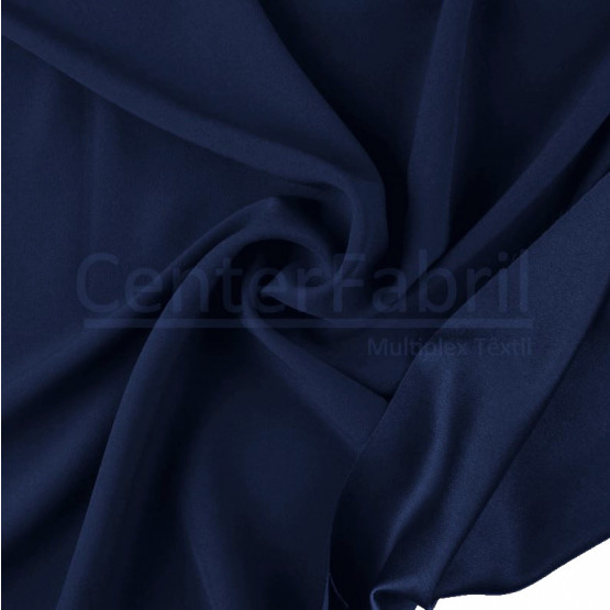 Tecido Crepe Pascally Azul Bic Larg 150cm 100%Poliester 220gr/m2.Conserv1-N/2-2/3-2/5-3/6-1