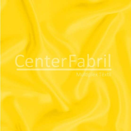 Tecido Cetim Gloss Toque de Seda Spandex  Amarelo Larg 145cm 97%Poliester 3%Elastano 96gr/m2