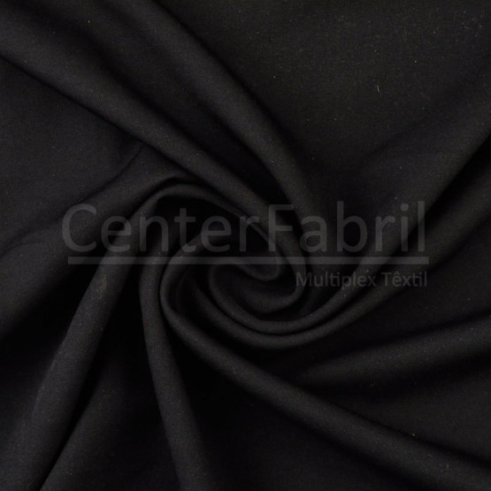 Tecido Linho c/Elastano Preto Largura 140cm 51%Viscose 47%Linho 2%Elastano