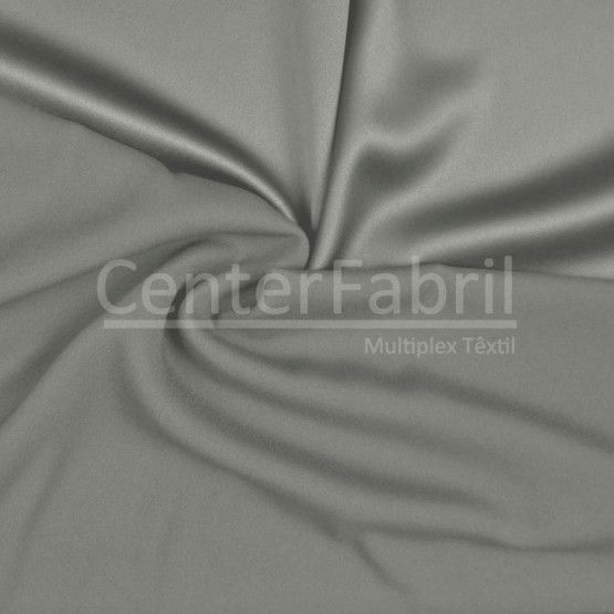 Tecido Crepe Romain Acetinado Cinza Rocha Larg 147cm 100%Poliester 210gr/m2.Conserv1-N/2-2/3-2/5-3/6-1