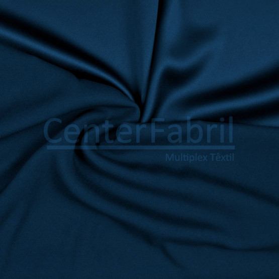Tecido Crepe Romain Acetinado Azul Navy Larg 147cm 100%Poliester 210gr/m2.Conserv1-N/2-2/3-2/5-3/6-1
