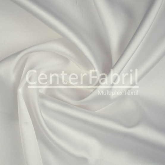 Tecido Cetim Gloss Toque de Seda Spandex Cru Larg 145cm 97%Poliester 3%Elastano 95gr/m².Conserv1-H/2-2/3-3/5-3/6-8