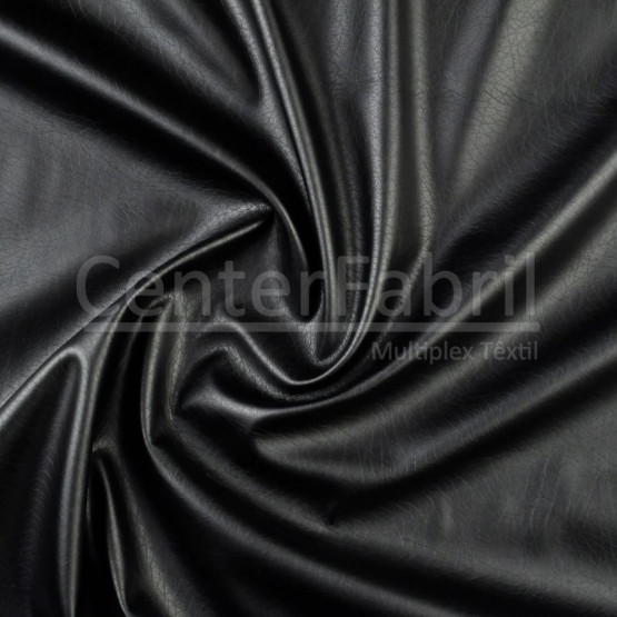 Sintético Leve- Preto Larg. 140cm - Base100%Poliester/Sup100%Poliuretano 342gr/ml. Conserv1-N/2-2/3-2/5-4/6-8 