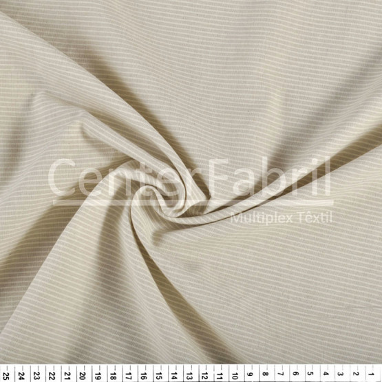 Tecido Reciclado Listrado Bege Largura 140cm 90%Algodão 10%Poliester. Conserv 1-H/2-2/3-3/4-4/5-2/6-1