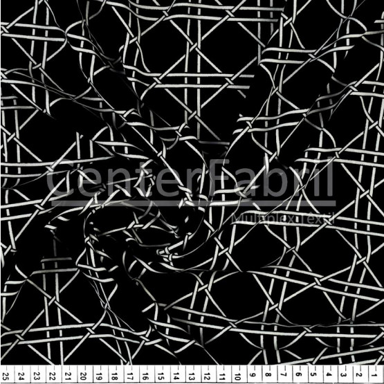 Tecido Crepe Haya Estampado  Largura 140cm 100%Poliester