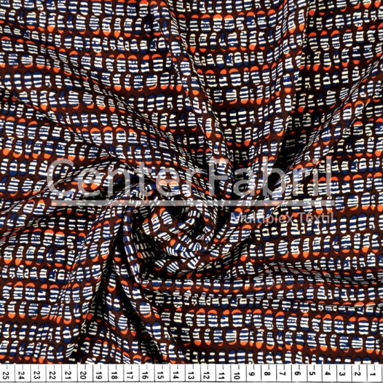 Tecido Crepe Georgete Estampado Largura 147cm 100%Poliester