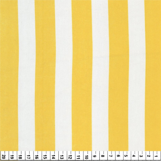 Tecido Cetim estampado Listrado Branco e Amarelo Larg. 1,47mt 100% Poliester