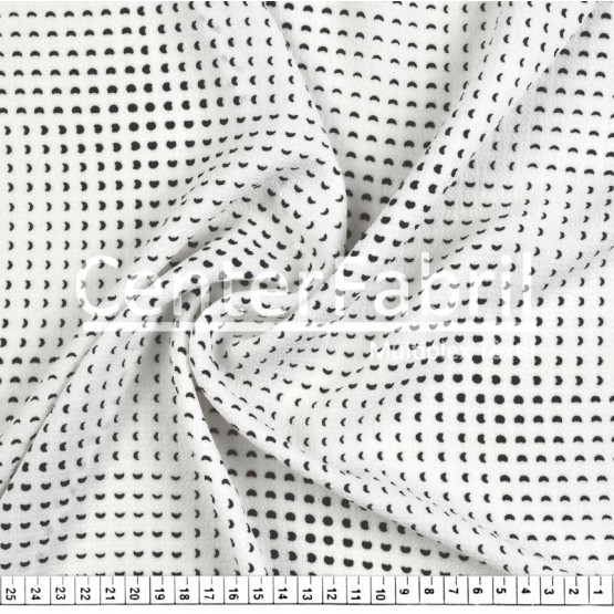 Tecido Crepe Bubble Milayde Estampa Gravataria Fdo Off White Larg 145cm 97%Poliester.3%Elastano. Conserv1-H/2-2/3-3/5-3/6-1 