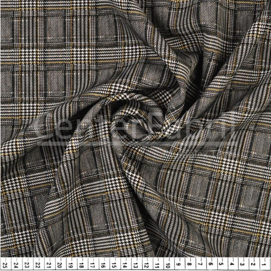 Tecido Gabardine Prada Xadrez Principe de Galles Larg 1,47mt 90%Poliester 10%Elastano Conserv1-N/2-2/3-3/5-3f/6-1
