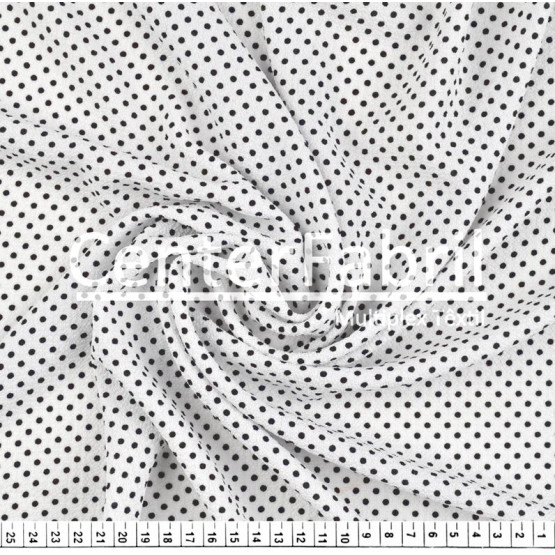 Tecido Crepe Bubble Estampa Bolinha Largura 147cm 97%Poliester.3%Elastano 120gr/m2