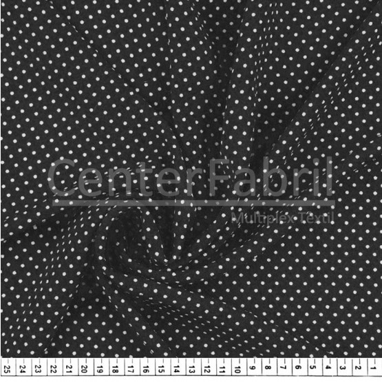 Tecido Crepe Bubble Estampa Bolinha Largura 147cm 97%Poliester.3%Elastano 120gr/m2