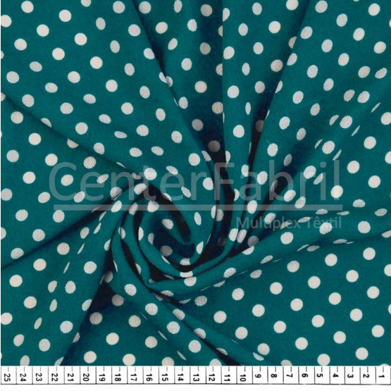 Tecido Crepe Bubble Estampa Bolinha Media Largura 147cm 97%Poliester.3%Elastano 120gr/m2