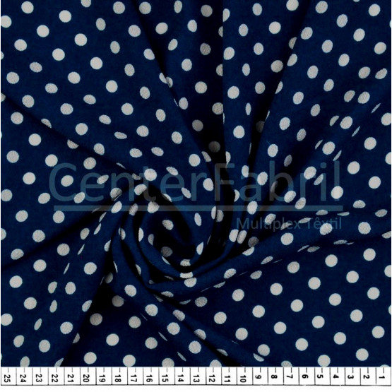 Tecido Crepe Bubble Estampa Bolinha Media Largura 147cm 97%Poliester.3%Elastano 120gr/m2