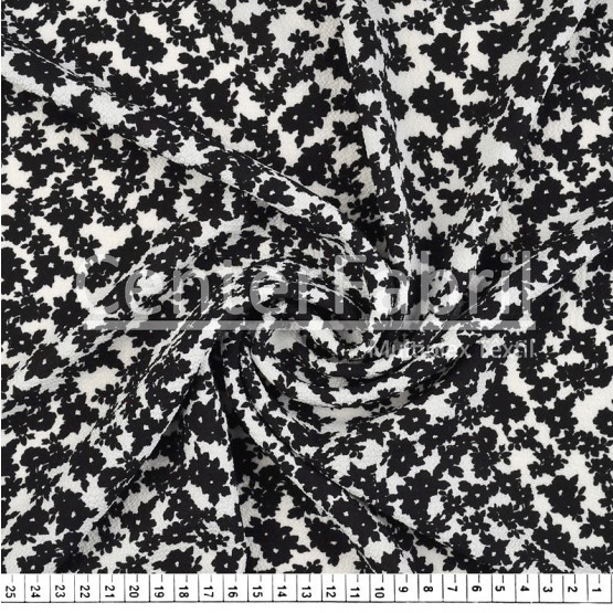 Tecido Crepe Bubble Estampa Floral Largura 147cm 97%Poliester.3%Elastano 120gr/m2