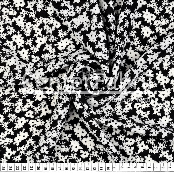 Tecido Crepe Bubble Estampa Floral Largura 147cm 97%Poliester.3%Elastano 120gr/m2