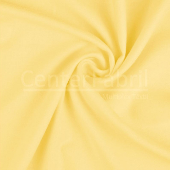 Tecido Flanela Lisa Amarelo Sarja Plus Larg,080cm 100%Algodão 180gr/m2