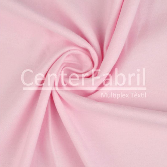 Tecido Flanela Lisa Rosa Claro Sarja Plus Larg,080cm 100%Algodão 180gr/m2