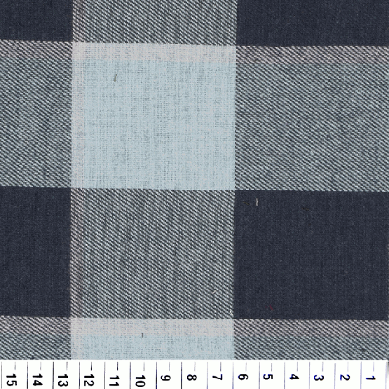Flanela Xadrez  Europa azul e chumbo larg.147cm 100%Algodão