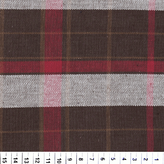 Flanela Xadrez  Escocia Marrom e vermelho 147cm