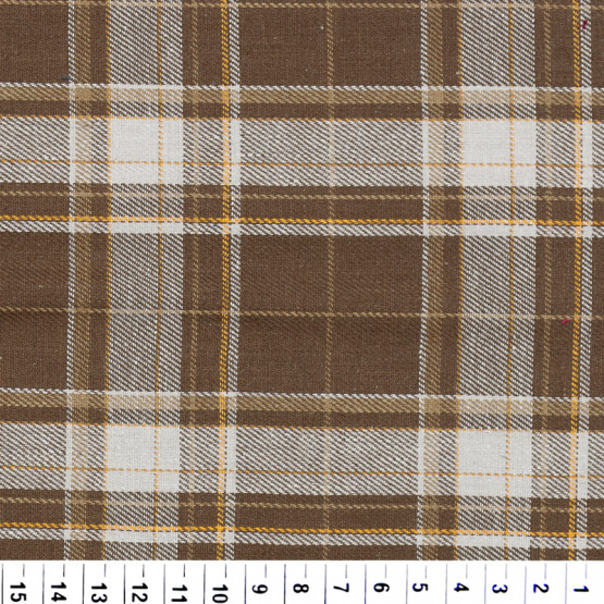 Flanela Xadrez  Escocia Marrom e cru 147cm