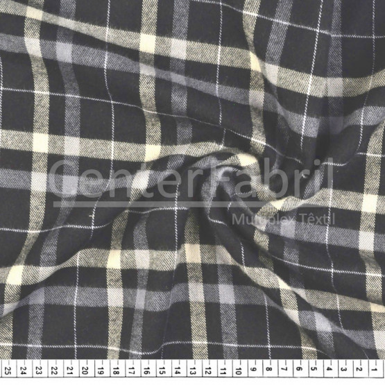 FLANELA XADREZ IMP LIVERPOOL LG.147CM 100%ALGODÃO ref.4701