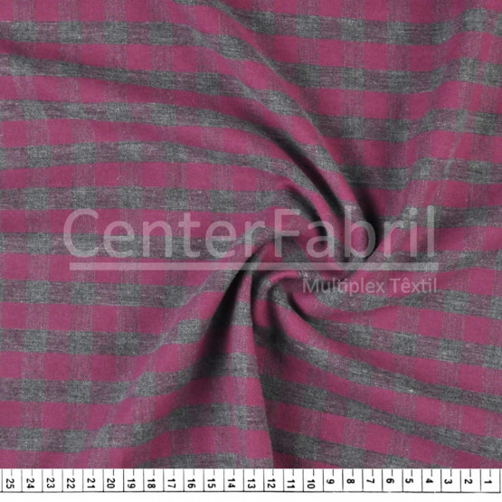 FLANELA XADREZ FIO TINTO 100%ALGODÃO LG.147CM htdf