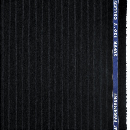 Tecido Lã Fria Super 130' Listrado - Fundo Marinho profundo Larg 150cm -100%Lã. Conserv 1-P/2-2/3-3/5-4/6-2