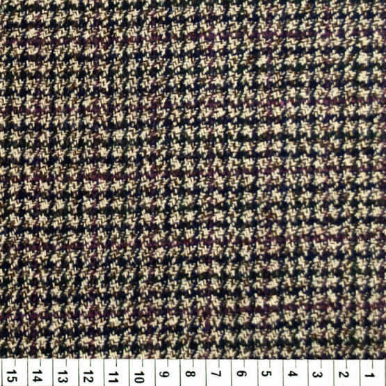 Tecido Lanzinha Tweed Pied Poule Larg 150cm 59%Poliest.26%Acrilico.5%Visc.4%Algod.3%Lã.3%Poliam.