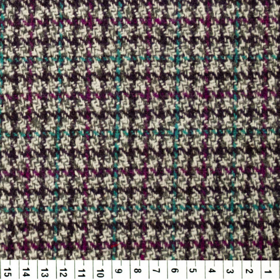 Tecido Lanzinha Tweed Pied Poule Larg 150cm 59%Poliest.26%Acrilico.5%Visc.4%Algod.3%Lã.3%Poliam.