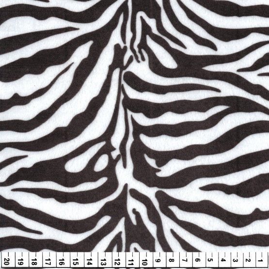 Veludo Velboa Malha estampa de Pele - Zebra Larg 150cm 100% Poliester Preço por Metro