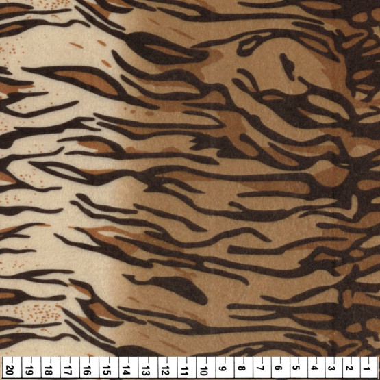 Tecido Pelucia Velboa Estampa de Pele - Tigre Larg 140cm 100% Poliester Preço por metro.promo de $19,80 por