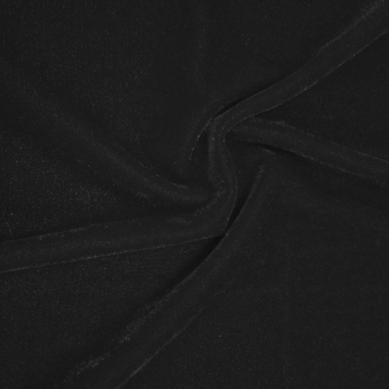 Tecido Veludo Spandex Preto Nuances Amassados para maior Brilho velvet Larg1,45mt - 96%Poliester/4%Elastano