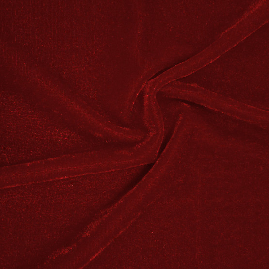 Tecido Veludo Spandex Vermelho Nuances Amassados para maior Brilho velvet Larg1,45mt - 96%Poliester/4%Elastano
