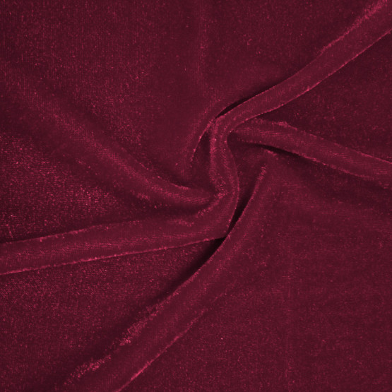 Tecido Veludo Spandex Vinho Bordô Nuances Amassados para maior Brilho velvet Larg1,45mt - 96%Poliester/4%Elastano