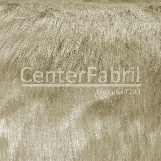 TECIDO PELUCIA PELO LONGO PELICANCRYL 95MM CORTIÇA XMacio L1,55 BS100%Poliester SUP100%Acrilico - 400gr/m²