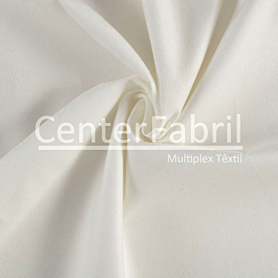 Tecido Veludo Light Crú / Off White Largura 140cm 100%Poliester 200gr/m2. Conserv 1-H/2-2/3-3/5-4/6-2/4-3 