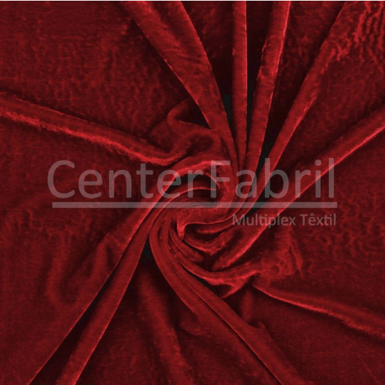 Tecido Veludo Spandex Vermelho Nuances Amassados para maior Brilho velvet Larg1,45mt - 83%Poliester/17%Elastano.Conserv1-N/2-2/3-2/5-3/6-1