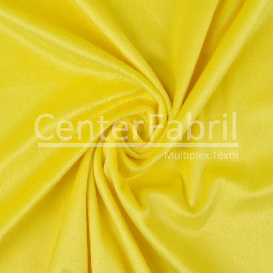 Tecido Pelúcia Velboa Amarelo Largura 140cm 100%Poliester 260gr/m2. Preço por metro.promo de $19,80 por