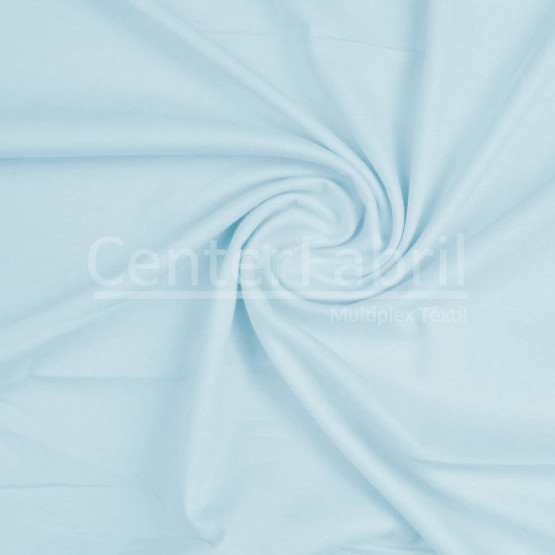 Meia Malha Azul Claro Fio Pentado 30/1 Tubular Larg.90cm - Preço por metro - 165gr/M²