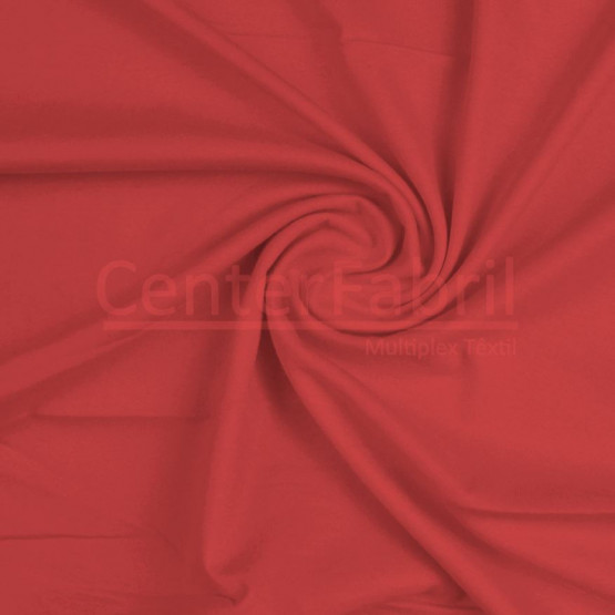 Meia Malha Vermelha Fio 30/1 Penteado Tubular Larg.90cm 100%Algodão - 165gr/M²