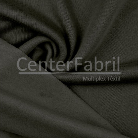 Tecido Moleton Flanelado Cinza Chumbo Larg 180cm 50%Algodão.50%Poliéster - Preço por Metro