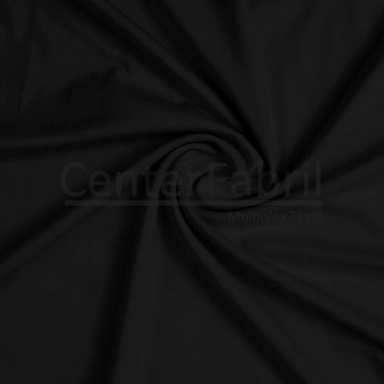 Meia Malha Preta Fio Pentado 30/1 Tubular Larg.90cm - 100%Algodão Preço por metro - 165gr/M²